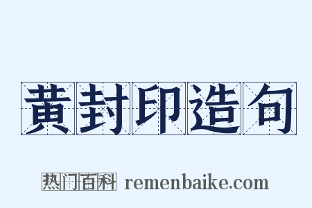 黄封印造句是什么意思的图片